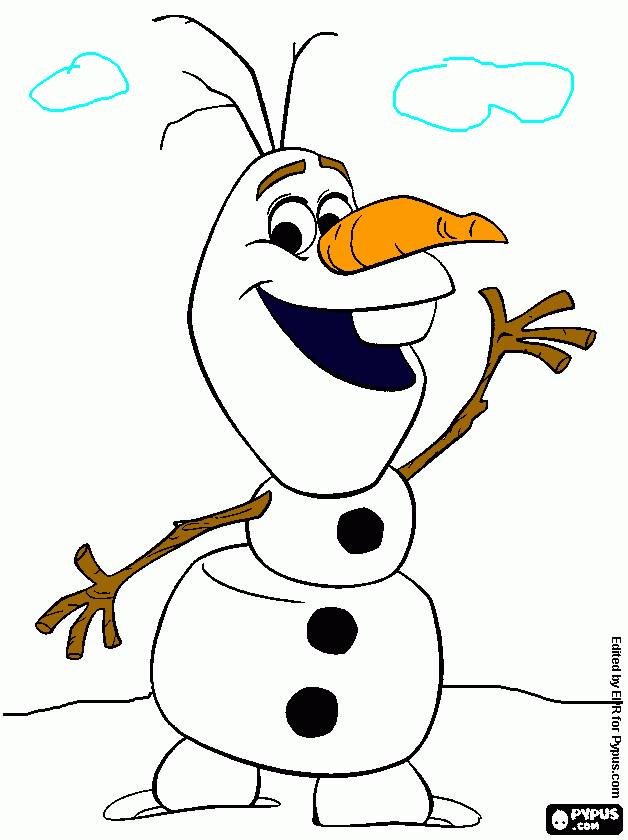 OLAF frozen para colorear