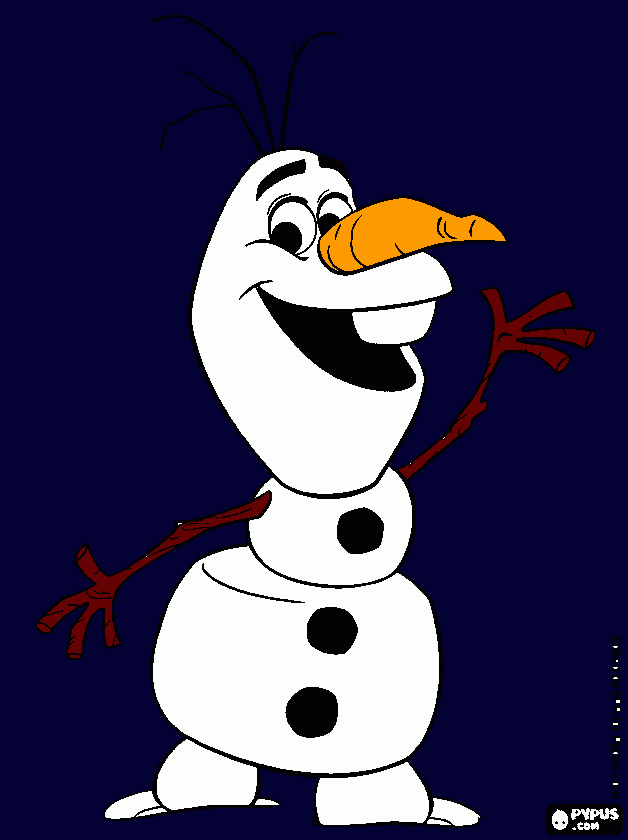 olaf para colorear