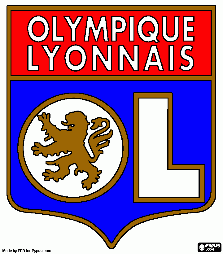 olimpique lyonnais para colorear