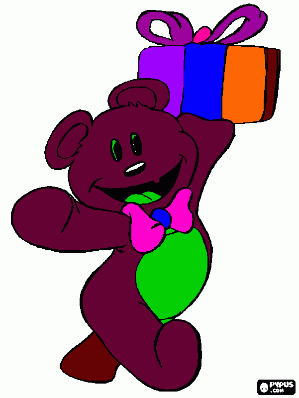 osito lulu para colorear