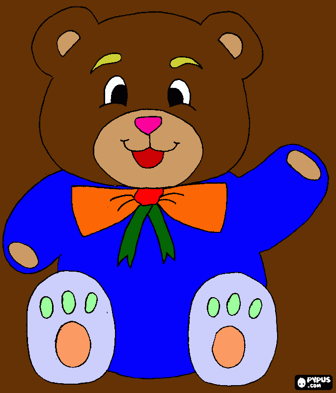 osito ted para colorear