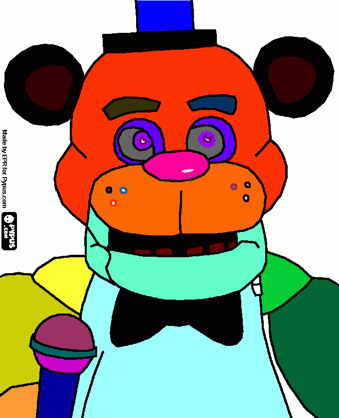 oso freddy para colorear