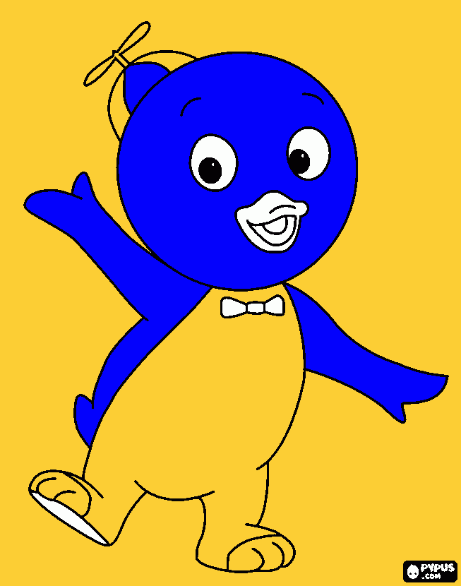 pablo azul para colorear