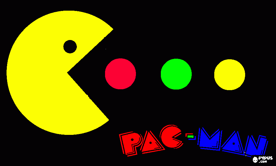 pacman mal para colorear