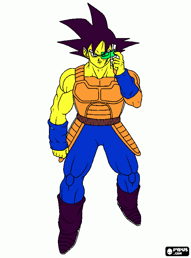 padre de goku para colorear