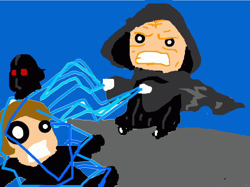 palpatine tortura a luke  para colorear