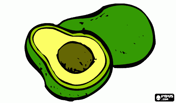 palta hass para colorear