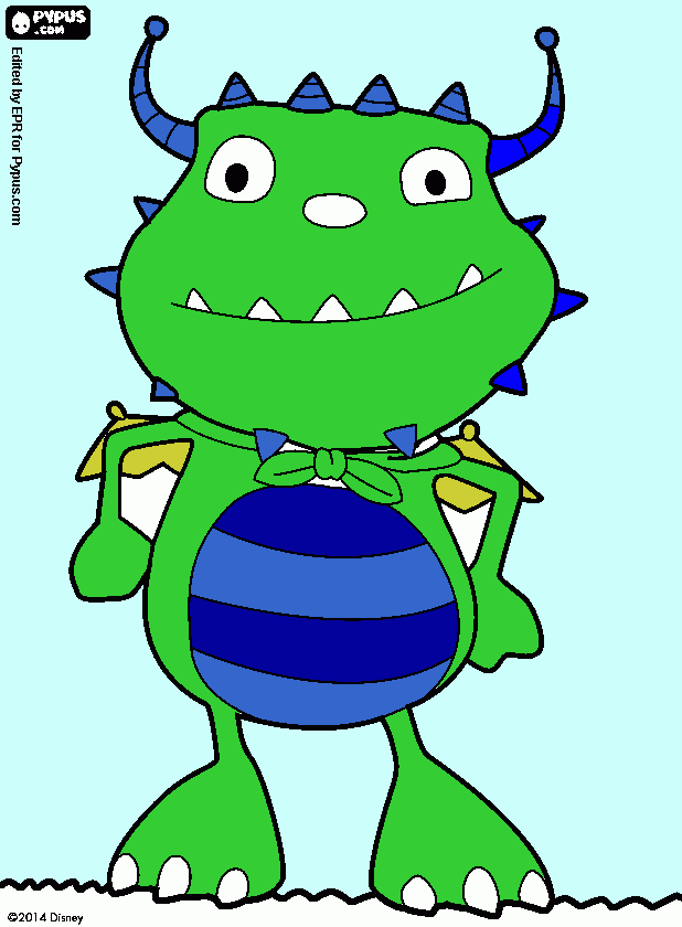 PAPA HUGGLE MOSTER para colorear