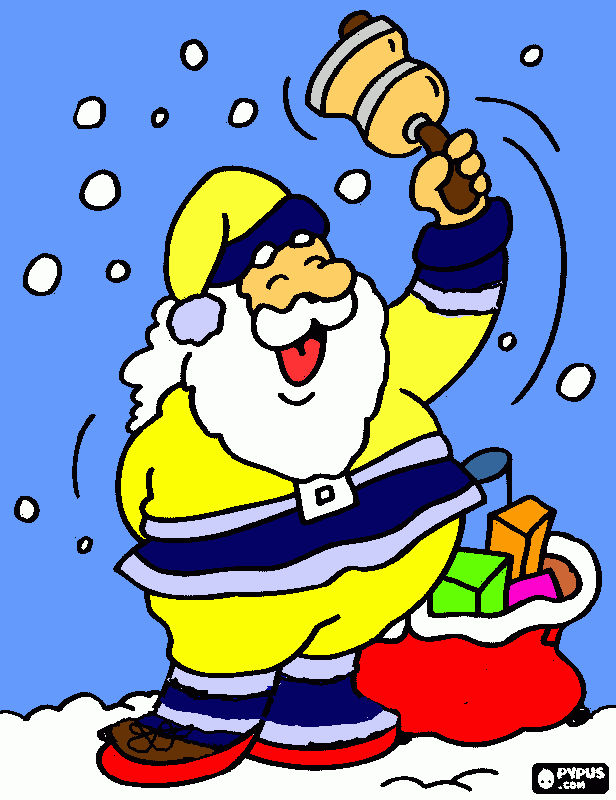 papa noel pip para colorear