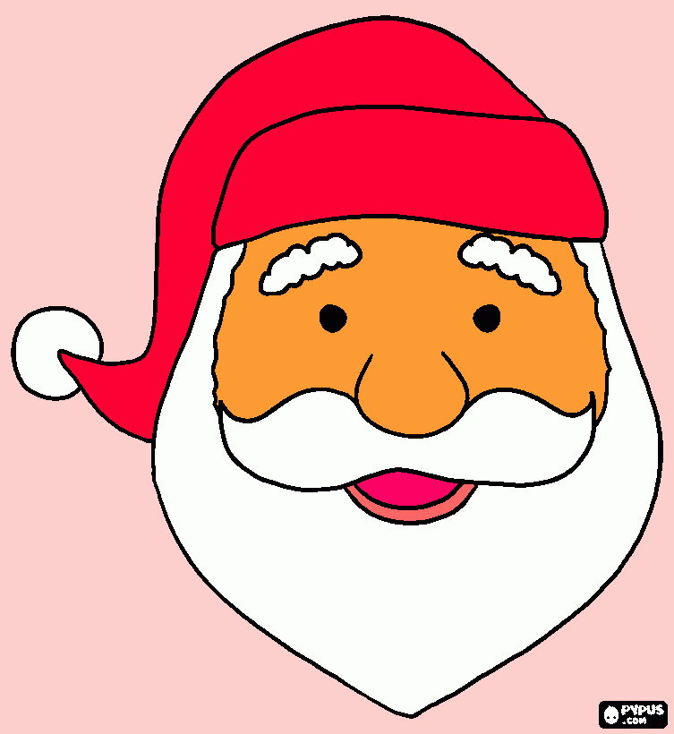 papa noel para colorear