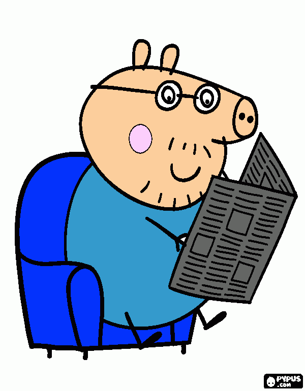 papa pig  para colorear