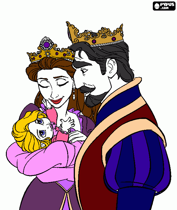 papas rapunzel para colorear