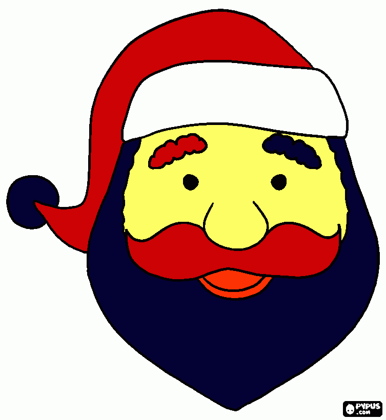 Papá Noel cuervo para colorear