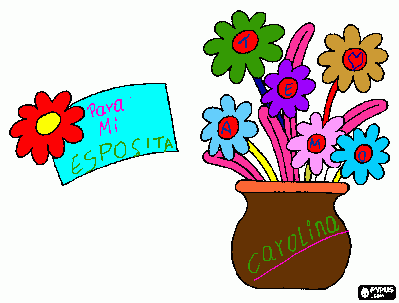 para mi esposa para colorear