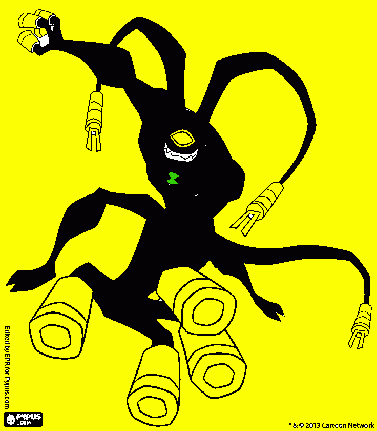 para papa de luca es un dibujo de ben 10 para colorear