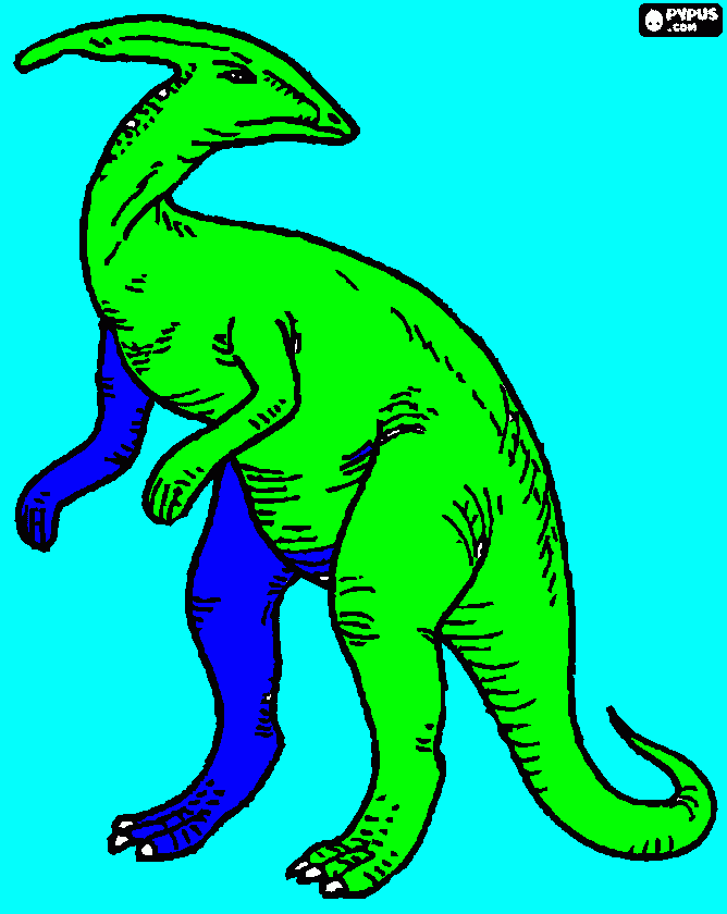 parasaurio para colorear