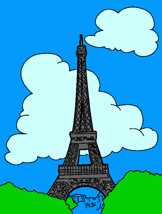 paris para colorear, paris para imprimir