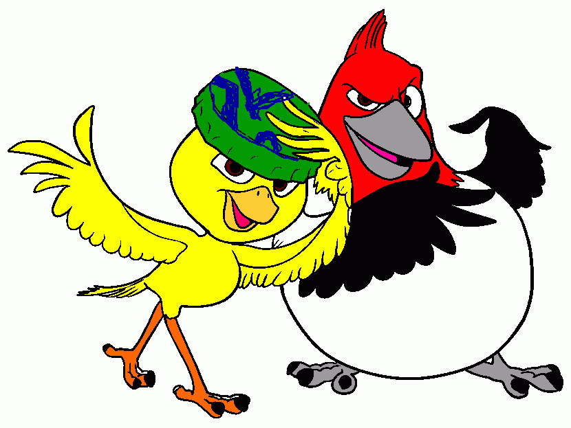 Pedro y Nico de Rio para colorear