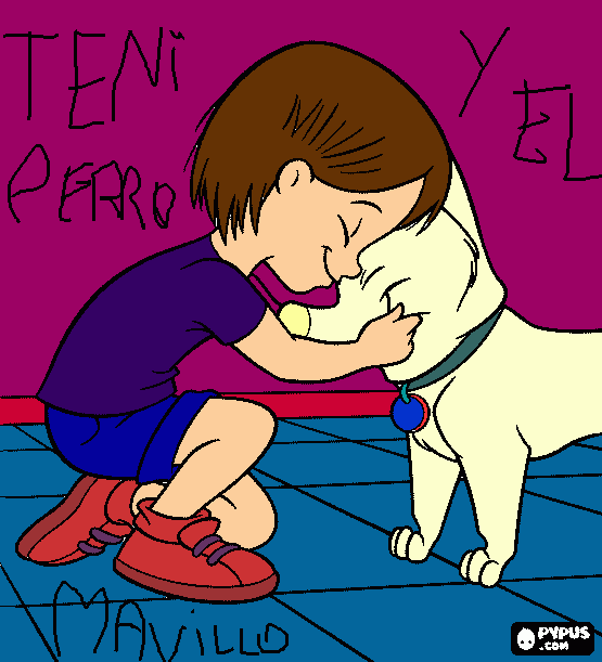 pelicula de teni y el perro maravilloso para colorear