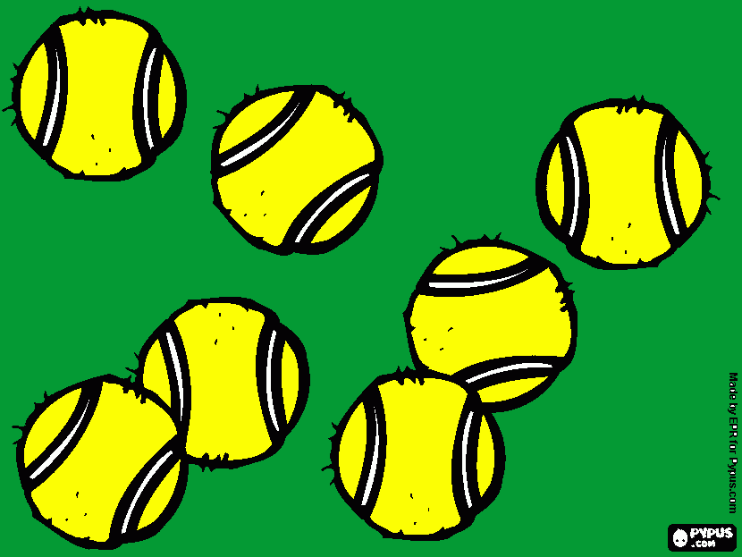 pelotas tennis para colorear