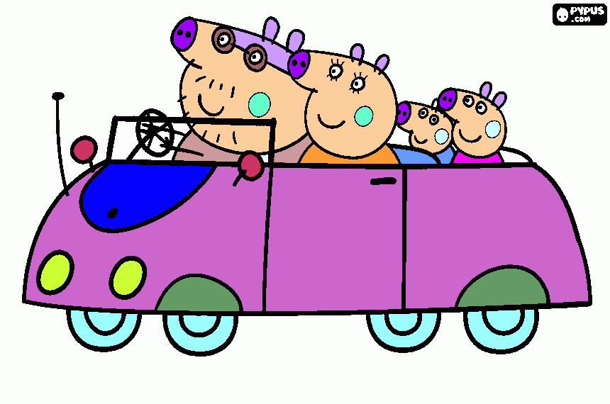 Pepa Pig y su familia para colorear