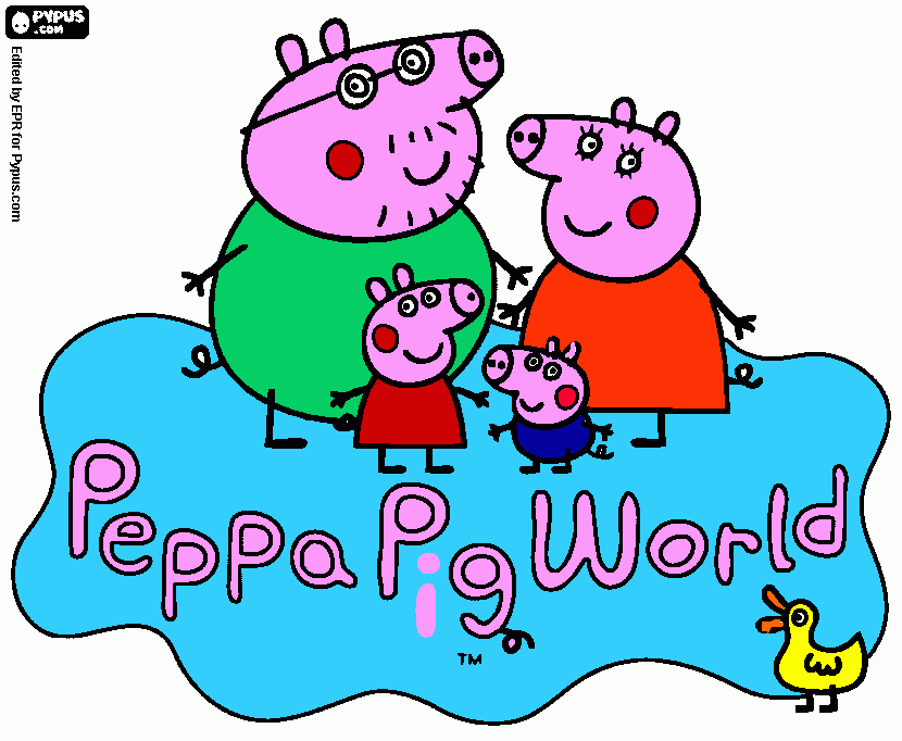 pepa world para colorear