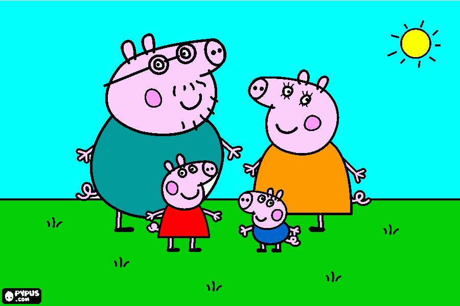 peppa dibujo para colorear