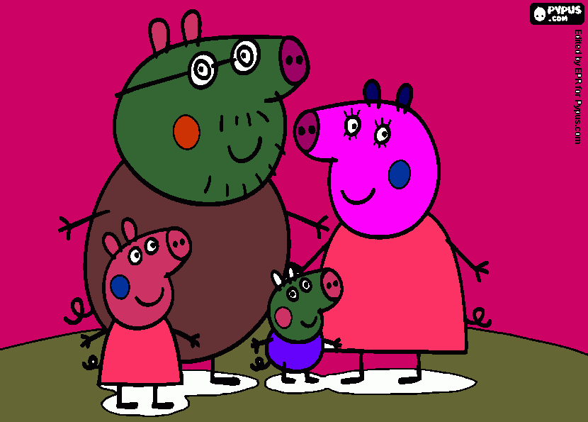 peppa diego para colorear