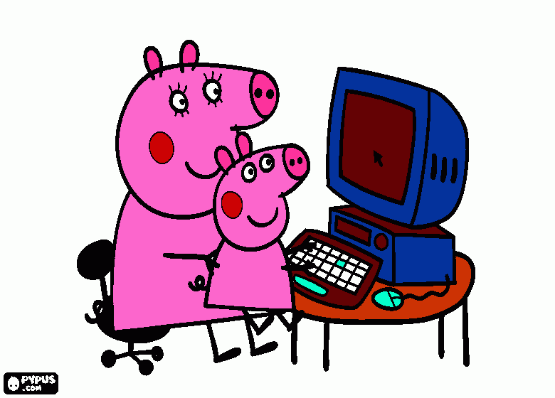 peppa la cedita para colorear