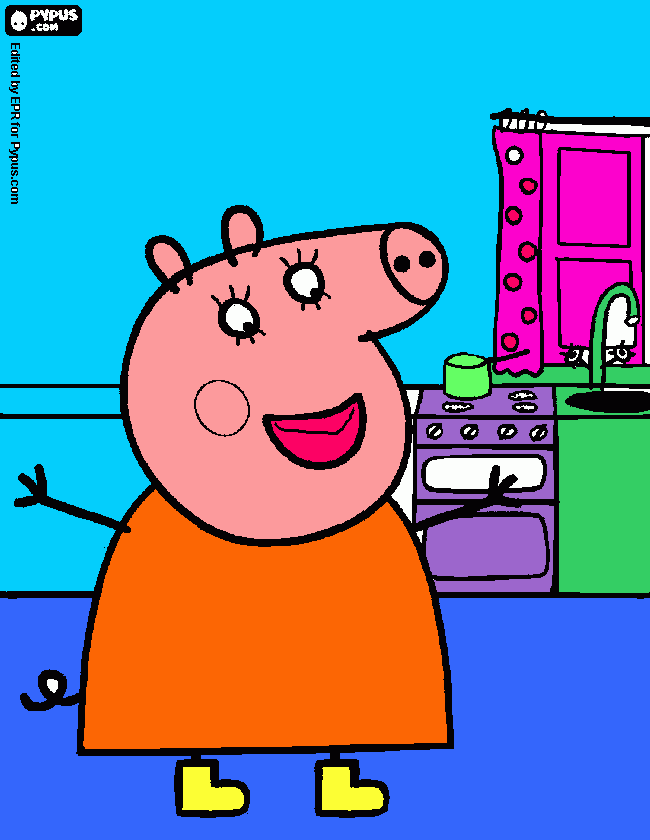 peppa la serdita pintada por mica para colorear