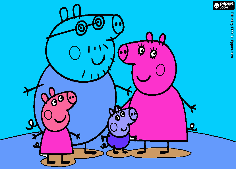 peppa pablo para colorear