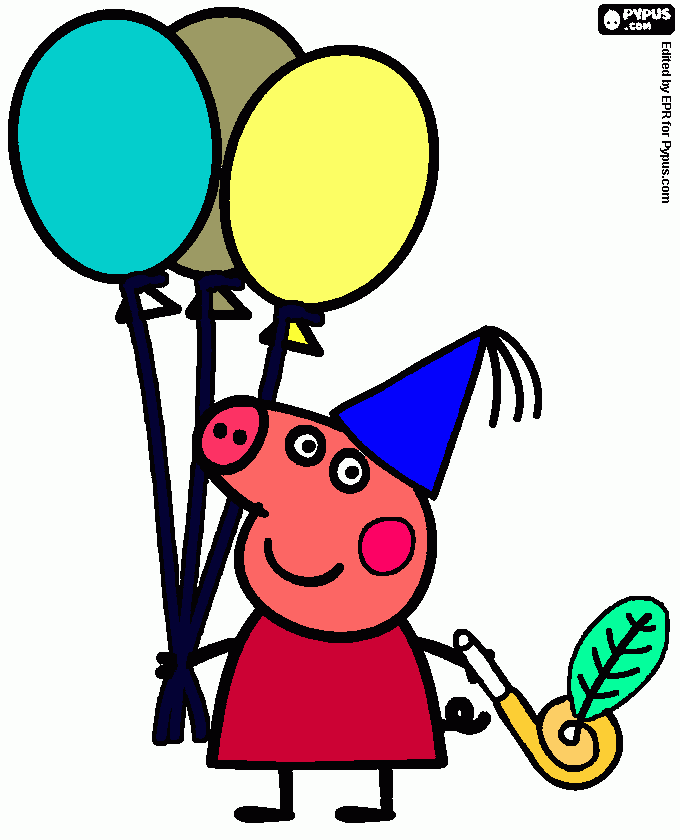 peppa para christine para colorear