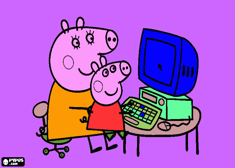 peppa pig imagen para colorear