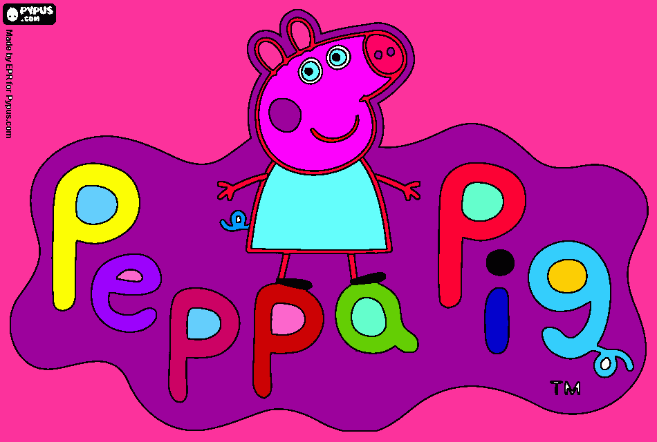 peppa pig mati mama para colorear