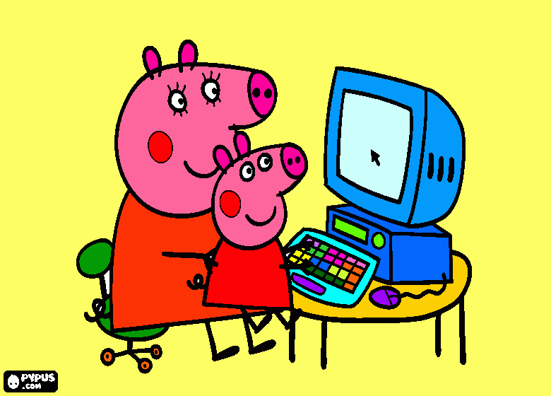 peppa pig rocio anaya para colorear