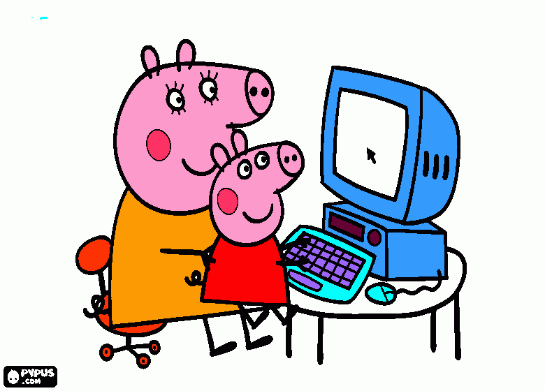 peppa ping para colorear