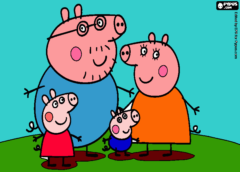 Peppa pintada por mandy para colorear