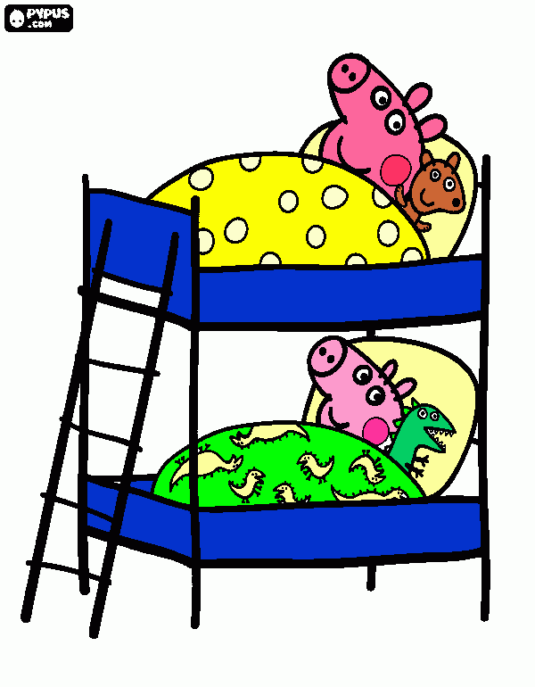 Peppa y Jorsh para colorear