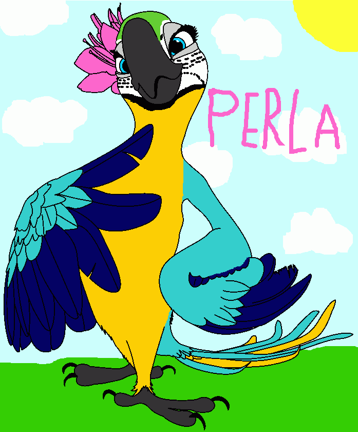 Perla guacamaya para colorear