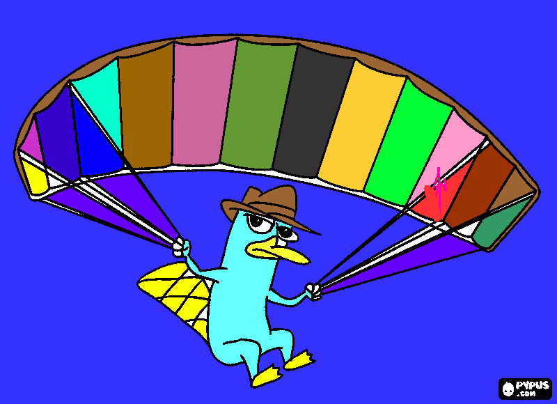 Perry el hornitorrinco para colorear