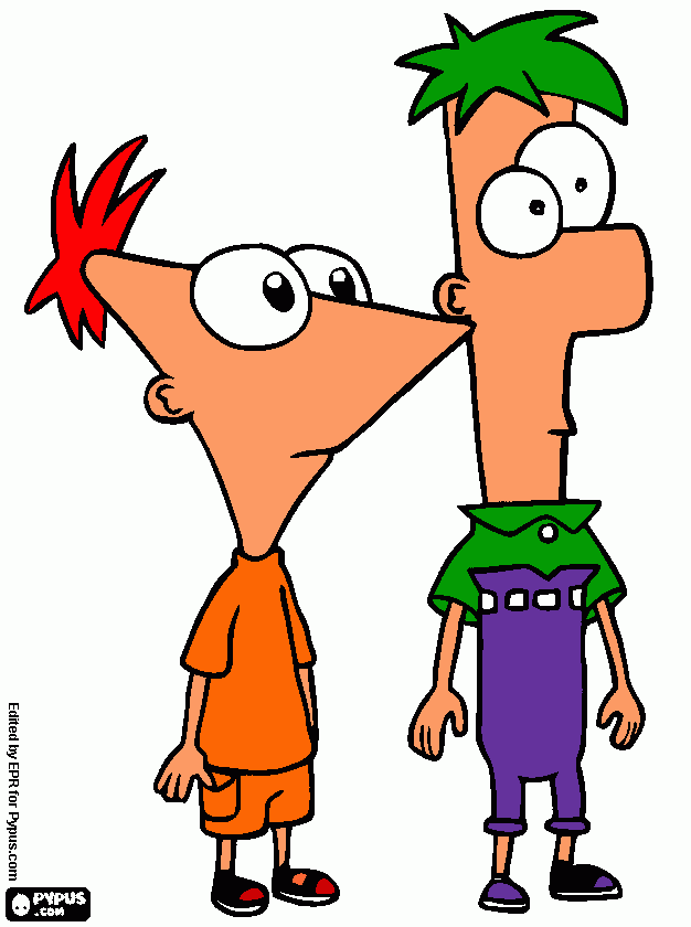 phineas and ferf para colorear