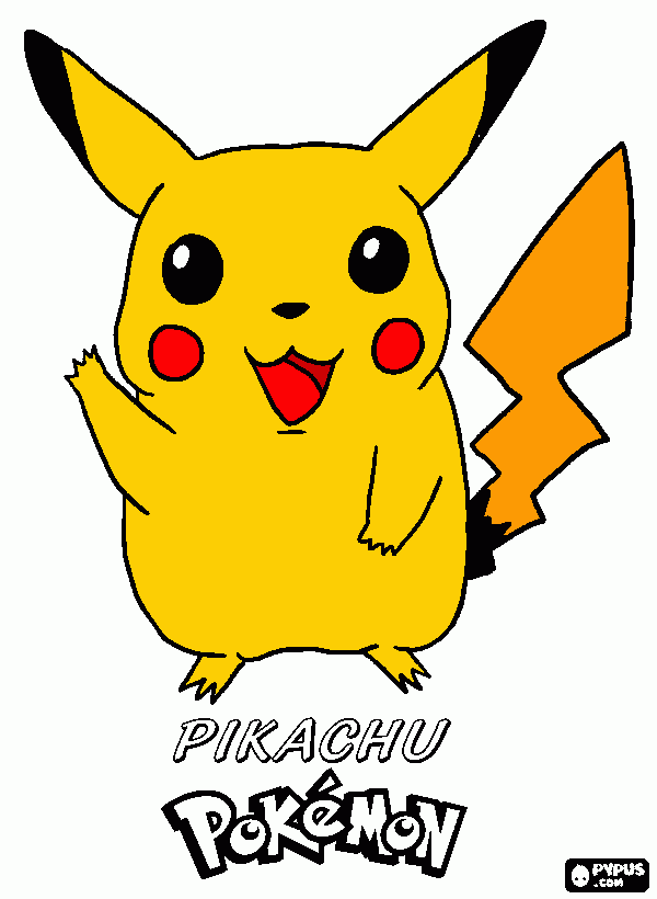 picacachu para colorear