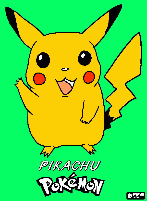 pichu para colorear