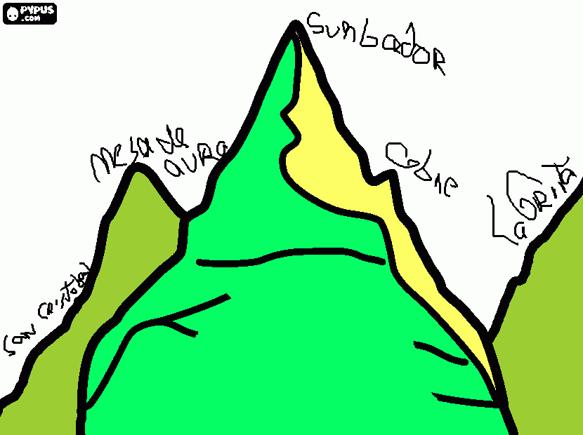 picos de montañas para colorear