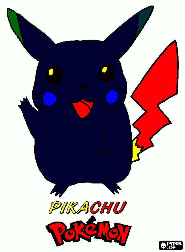 pikachu satanico para colorear