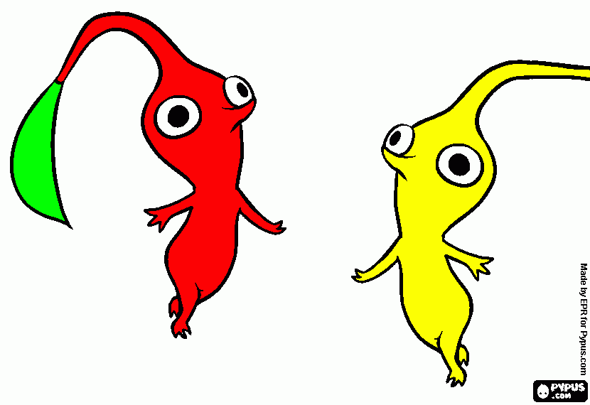 pikmin para colorear