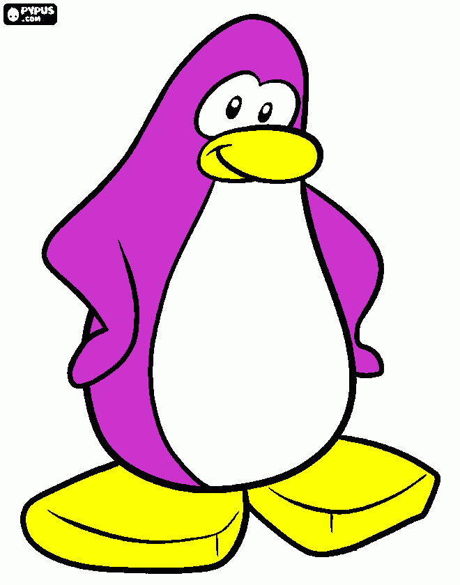 pinguino violetta para colorear