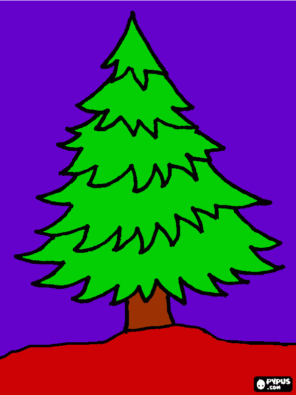 pinito de navidad para colorear