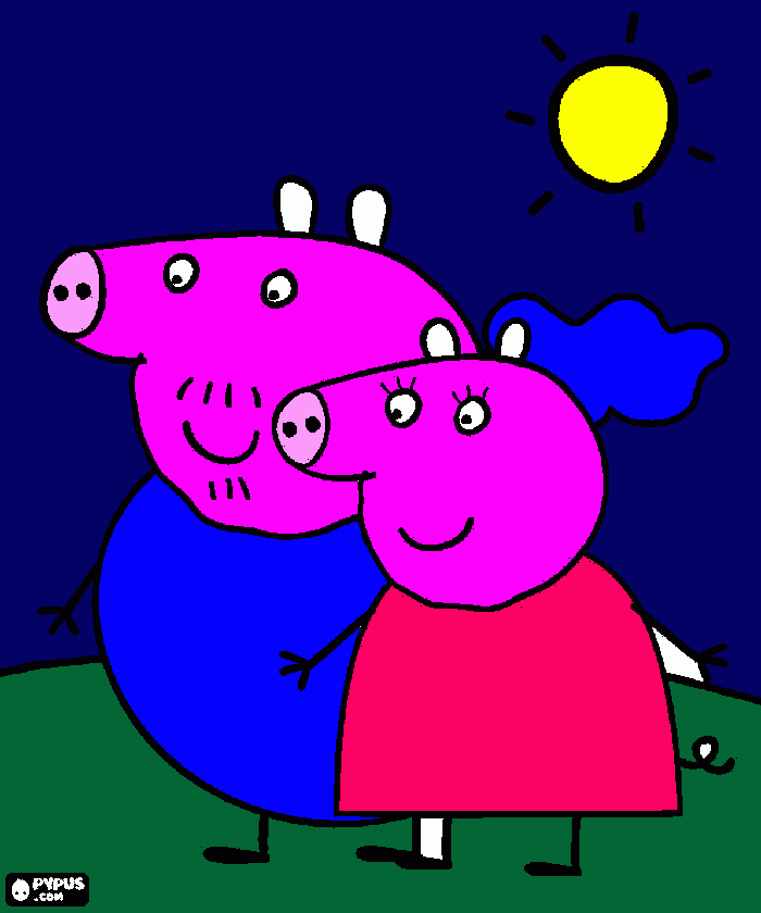 pinrar a pepa pig para colorear