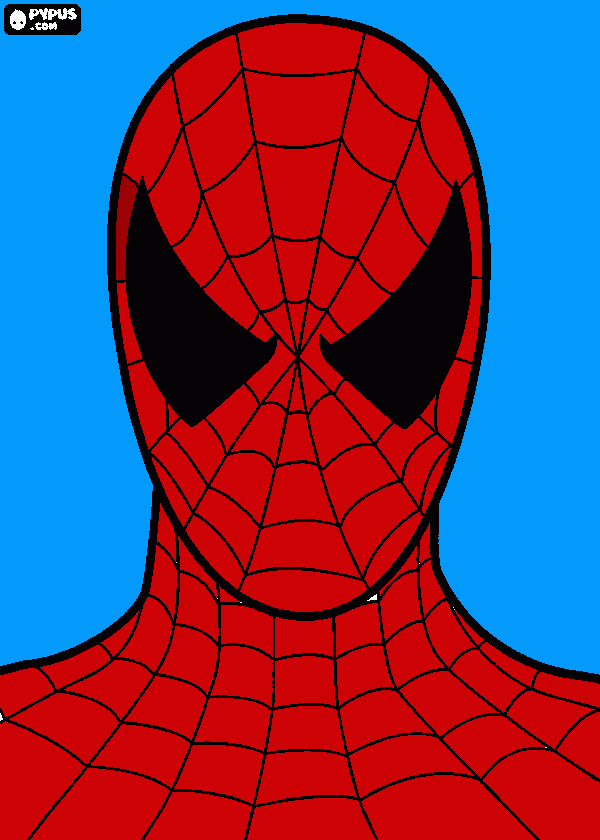 pintado de spiderman para colorear